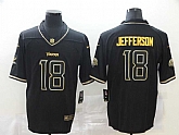 Nike Vikings 18 Justin Jefferson Black Gold Vapor Untouchable Limited Jersey,baseball caps,new era cap wholesale,wholesale hats